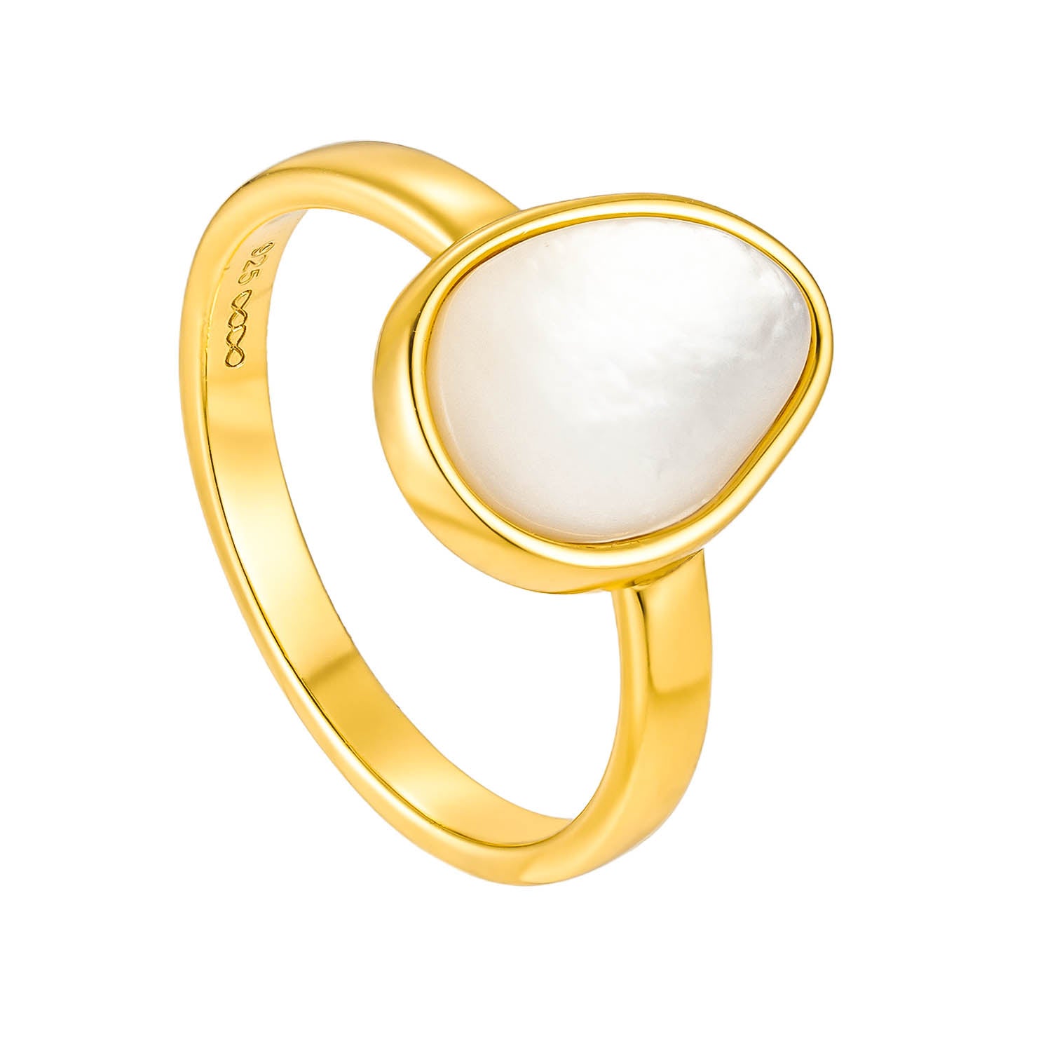 Pearl ring yellow gold